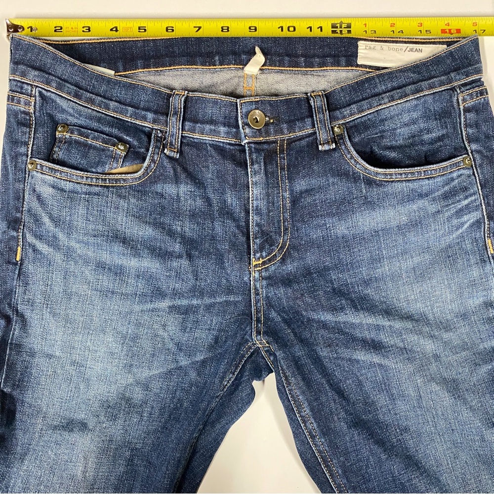 rag & bone Dark Wash Blue Straight-Leg Jeans - Picture 10 of 12